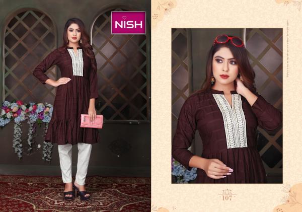 Nish Bubbly Rayon Designer Exclusive Kurti Set Collection